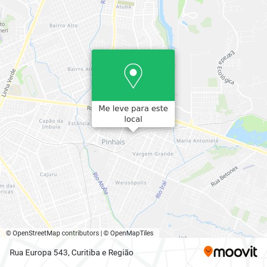 Rua Europa 543 mapa