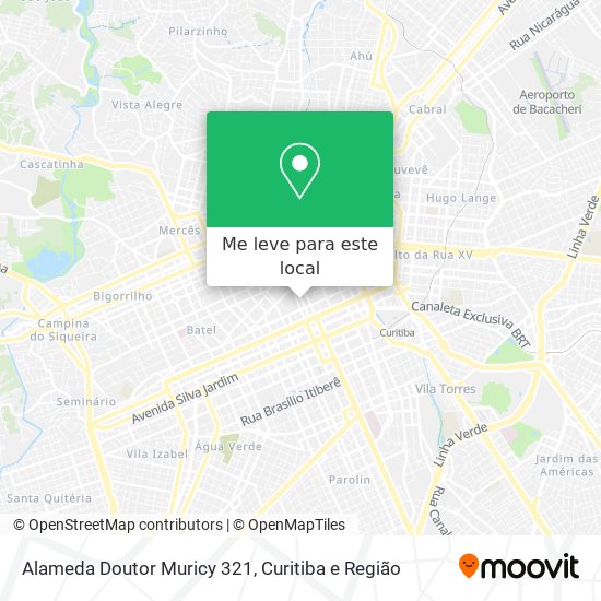 Alameda Doutor Muricy 321 mapa