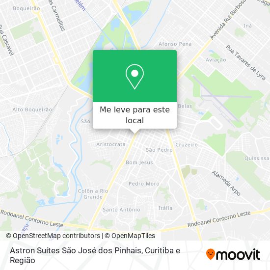 Astron Suítes São José dos Pinhais mapa