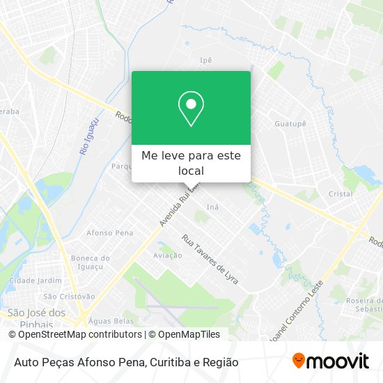 Auto Peças Afonso Pena mapa