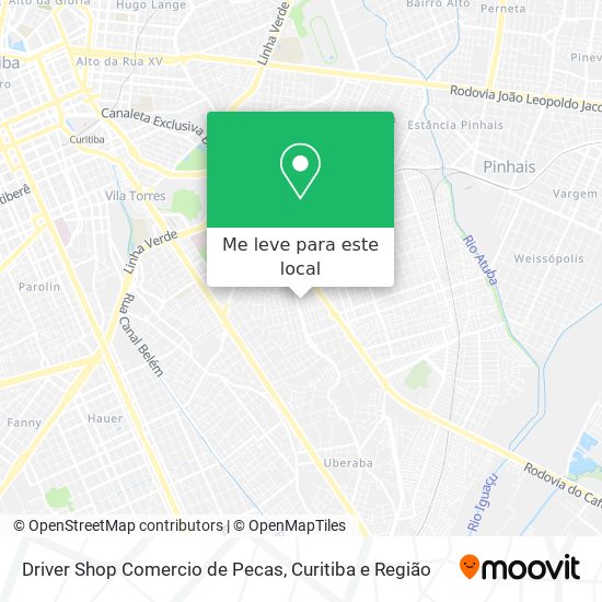 Driver Shop Comercio de Pecas mapa