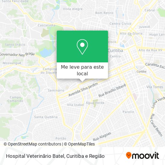 Hospital Veterinãrio Batel mapa