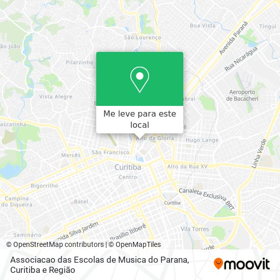 Associacao das Escolas de Musica do Parana mapa