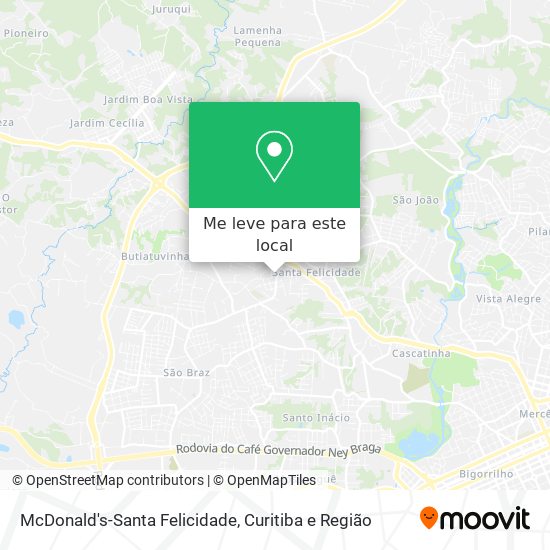 McDonald's-Santa Felicidade mapa