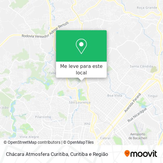 Chácara Atmosfera Curitiba mapa