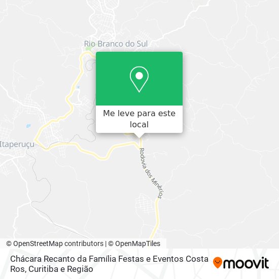 Chácara Recanto da Família Festas e Eventos Costa Ros mapa