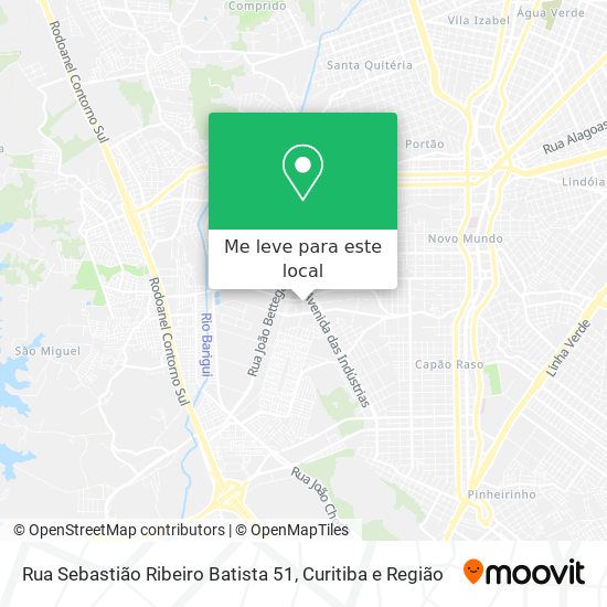 Rua Sebastião Ribeiro Batista 51 mapa
