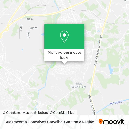 Rua Iracema Gonçalves Carvalho mapa