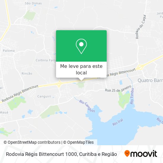 Rodovia Régis Bittencourt 1000 mapa