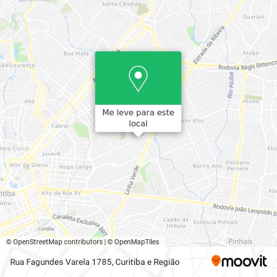 Rua Fagundes Varela 1785 mapa
