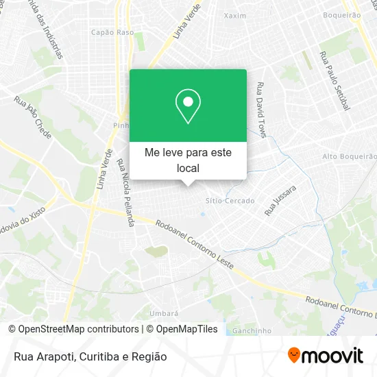 Rua Arapoti mapa