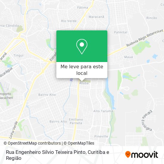 Rua Engenheiro Silvio Teixeira Pinto mapa