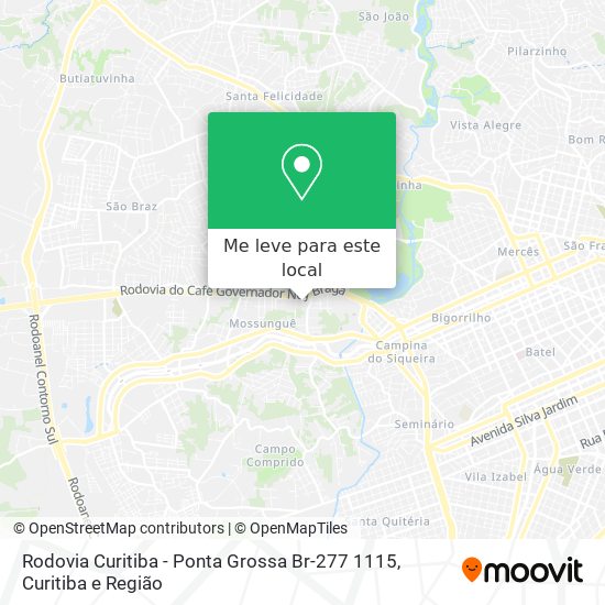 Rodovia Curitiba - Ponta Grossa Br-277 1115 mapa