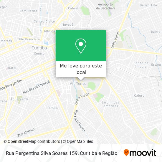 Rua Pergentina Silva Soares 159 mapa