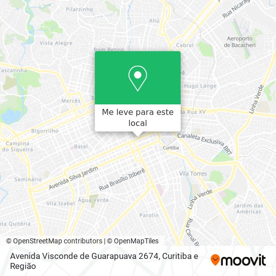 Avenida Visconde de Guarapuava 2674 mapa