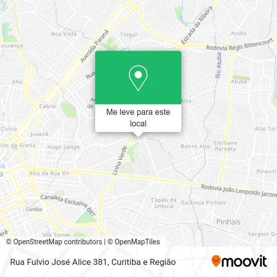 Rua Fulvio José Alice 381 mapa