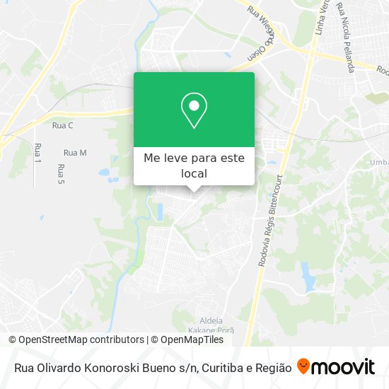 Rua Olivardo Konoroski Bueno s / n mapa