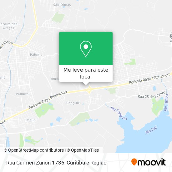Rua Carmen Zanon 1736 mapa