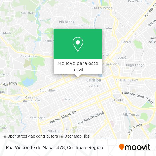 Rua Visconde de Nácar 478 mapa