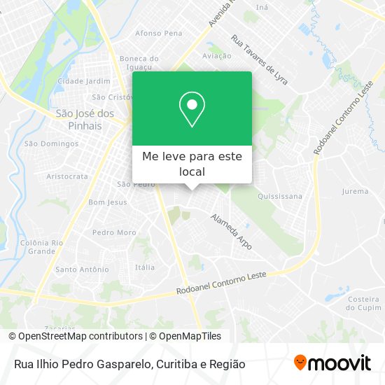 Rua Ilhio Pedro Gasparelo mapa