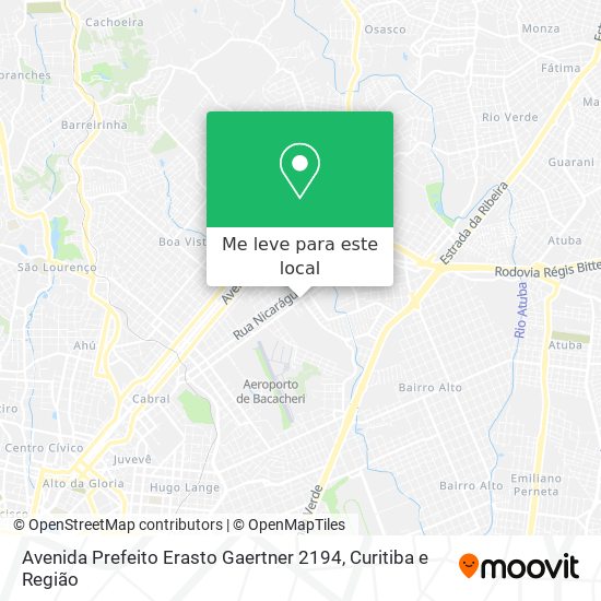 Avenida Prefeito Erasto Gaertner 2194 mapa