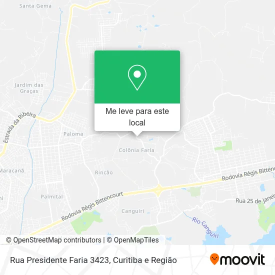Rua Presidente Faria 3423 mapa