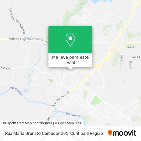 Rua Maria Brunato Cantador 205 mapa