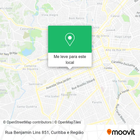 Rua Benjamin Lins 851 mapa