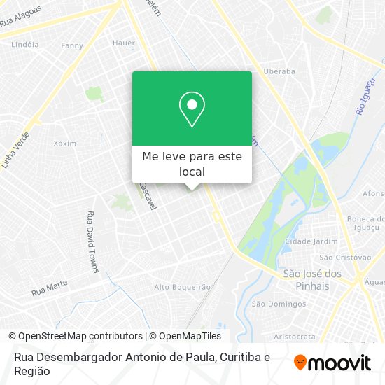 Rua Desembargador Antonio de Paula mapa