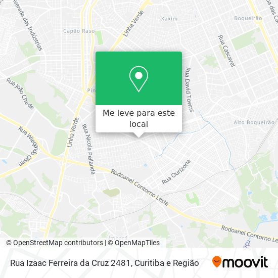 Rua Izaac Ferreira da Cruz 2481 mapa