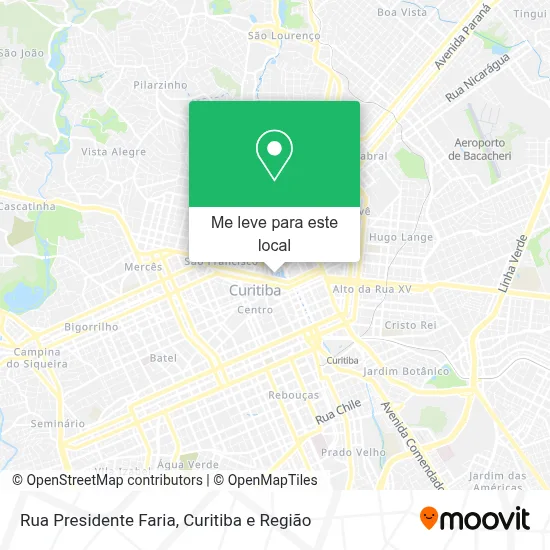 Rua Presidente Faria mapa