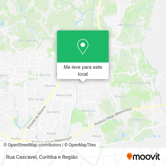 Rua Cascavel mapa