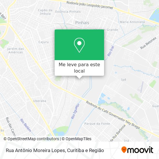 Rua Antônio Moreira Lopes mapa