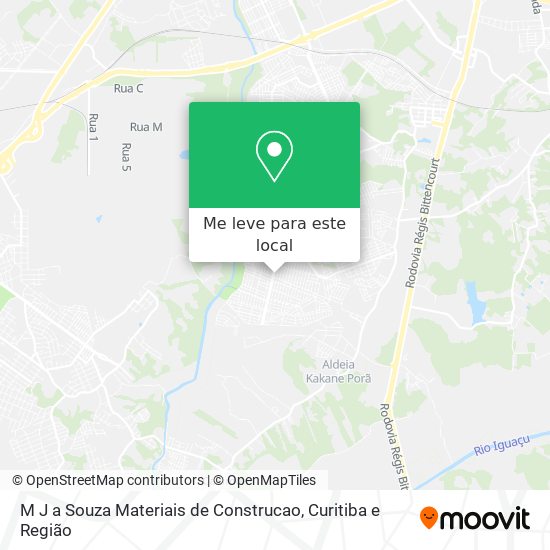 M J a Souza Materiais de Construcao mapa