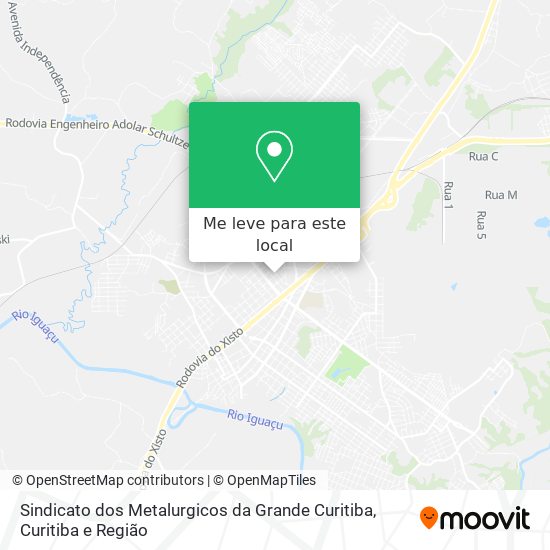 Sindicato dos Metalurgicos da Grande Curitiba mapa