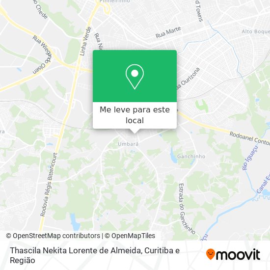Thascila Nekita Lorente de Almeida mapa