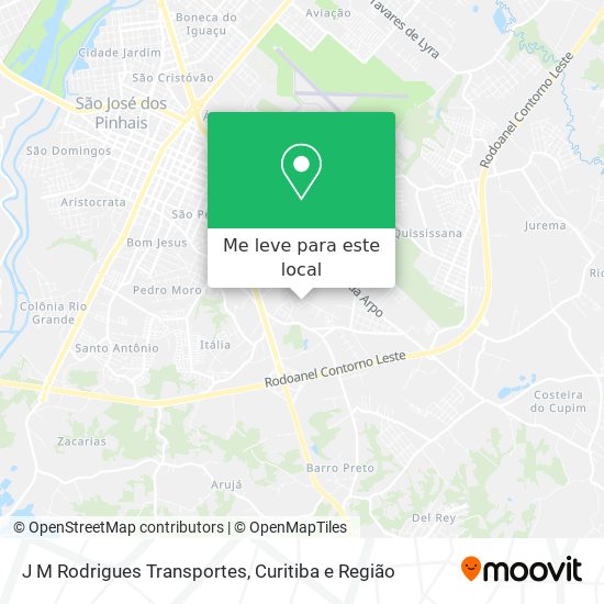 J M Rodrigues Transportes mapa