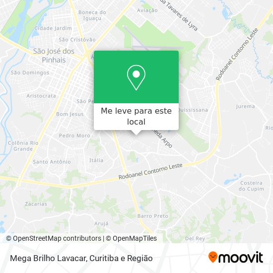 Mega Brilho Lavacar mapa