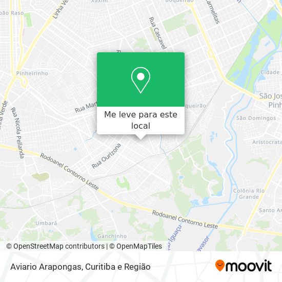 Aviario Arapongas mapa