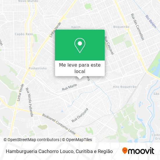Hamburgueria Cachorro Louco mapa