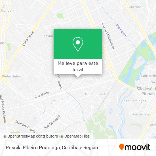 Priscila Ribeiro Podologa mapa