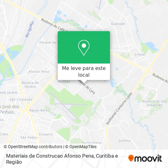 Materiais de Construcao Afonso Pena mapa
