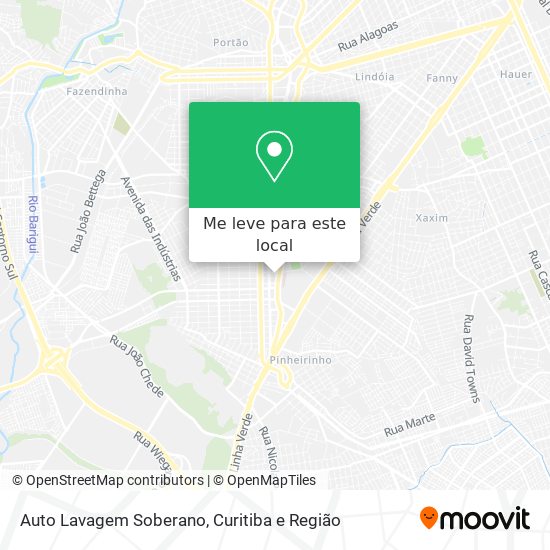 Auto Lavagem Soberano mapa