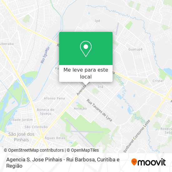 Agencia S. Jose Pinhais - Rui Barbosa mapa