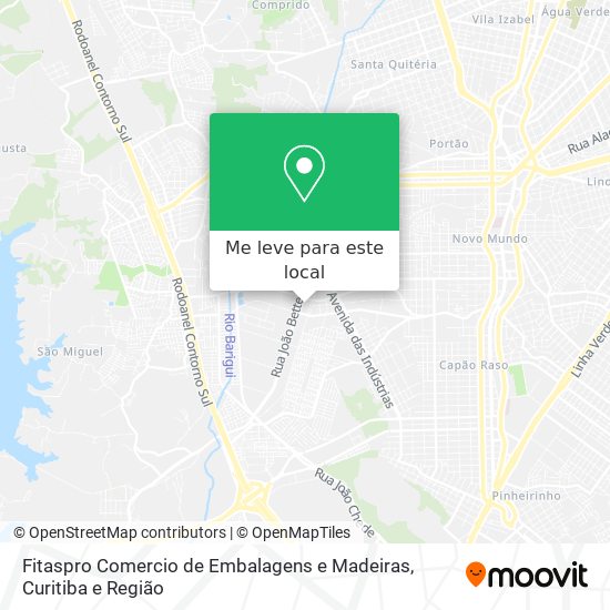 Fitaspro Comercio de Embalagens e Madeiras mapa