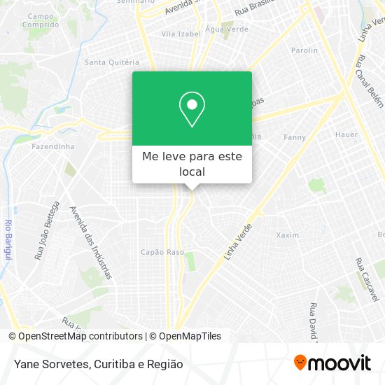 Yane Sorvetes mapa