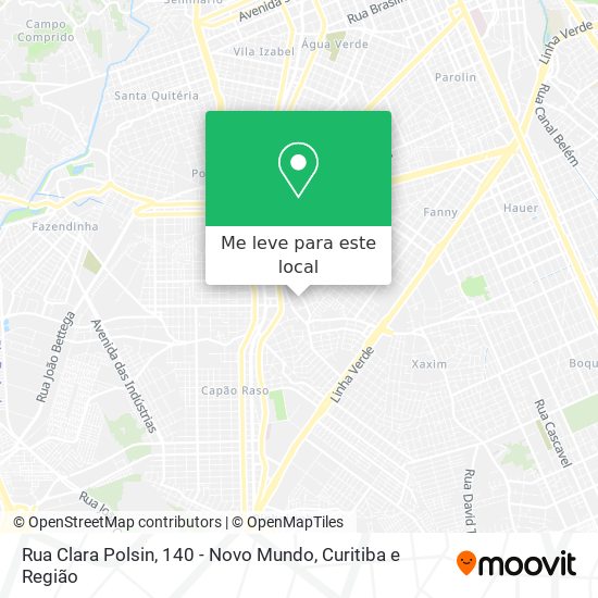 Rua Clara Polsin, 140 - Novo Mundo mapa