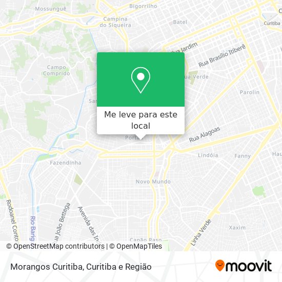 Morangos Curitiba mapa