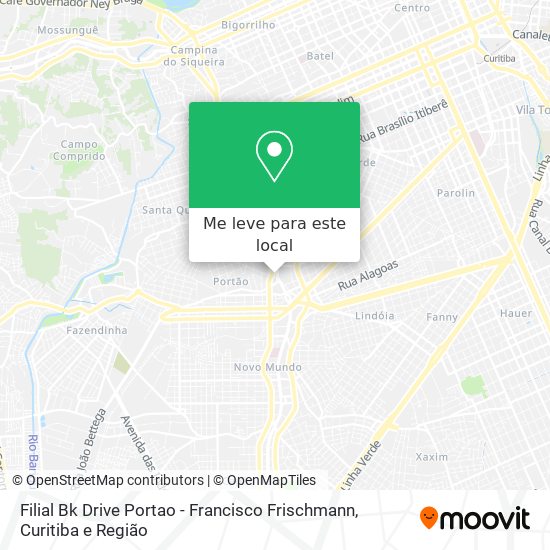 Filial Bk Drive Portao - Francisco Frischmann mapa