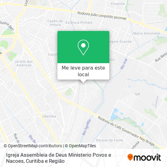 Igreja Assembleia de Deus Ministerio Povos e Nacoes mapa